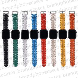 Banda de Apple Watch de diseñador de correa para Apple Watch Ultra Bands 49 mm 44 mm 41 mm 45 mm 44 mm 38 mm 42 mm Serie 9 8 7 6 Bandas de 5 SE Luxury PU Cuero Geométrico Banda de rayas