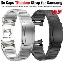 Bracelet pour Galaxy Watch 654 40mm 44mm classique 43mm 47mm 42 MM, bande métallique sans espaces 5 Pro 45mm 240117