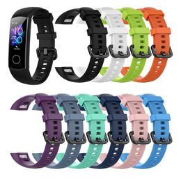 Correa para Huawei Honor Band 5 4 pulseras Sport Colorfle Band Silicone Reemplazo de reemplazo para Honor Band 5 Smart Accessories