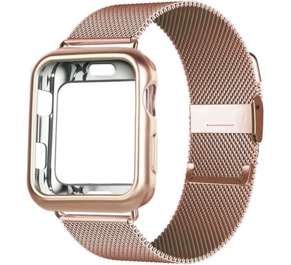 Sangle pour le groupe de montre 49 mm 45 mm 41 mm 44 mm 40 mm boucle magnétique Bracelet en métal en acier inoxydable Iwatch 8 7 6 Band2246562