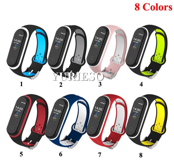 Bracelet pour Xiaomi Mi Band 3 4 Bracelet en silicone Montre de sport Remplacement Bracelet intelligent Accessoires pour Xiaomi Multi-Colors 2020New Promotion