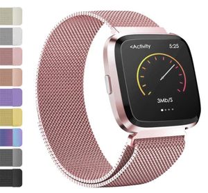 Металлический ремешок из нержавеющей стали для Fitbit Versa Ремешок на запястье Миланский магнитный браслет fit bit Lite Verse 2 Аксессуары для ремешков159H1982706