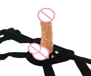 STRAP sur un pantalon de gode réaliste pour femme couple couple Strapon Dildo culotte pour lesbienne Gay Adult Game Sex Toy Toy Produits Y04081137483