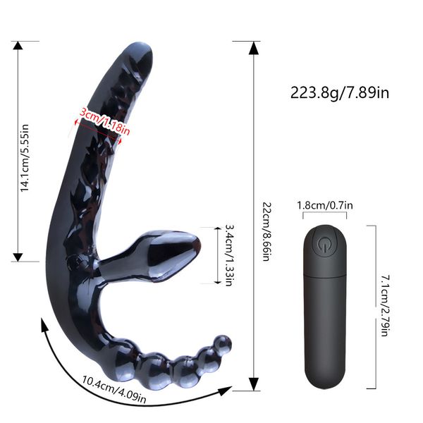 Strapon Dildo Vibradores para mujeres Dual Remote Control Strapless Lesbian sexy toy