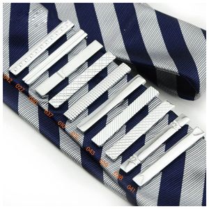 Autres bretelles accessoires de marié Groove Diamond Clipt-cravates Clips Business Costumes Shirt Barres de cravate 4x6cm