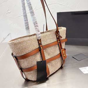 Strozak Gehaakte Zomer Strandtas Schouder Handtassen Shop Tassen Geweven Tote Bag Vrouwen Handtas Klinknagel Crossbody Tassen Portemonnee Grote Capaciteit Totes Hoge Kwaliteit Pouch Portemonnee