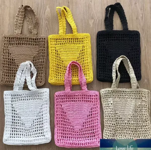 sac de paille sac à main Lady Grand Vin Fibre De Coco Fourre-Tout Femmes Shopping Sac À Main de haute qualité Crochet Pouch