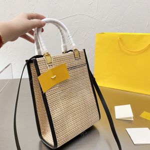 Strawtas zomer coole vrouwen mode luxe ontwerper schouder twee handgreep vierkante interieur rits pocket handtassen crossbody strand geweldige shopping munt portemonnee portemonnee portemonnee