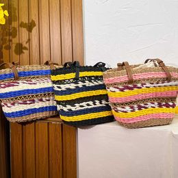 Bolsas de paja Totas bolsas para mujeres bolsos de punto de punto