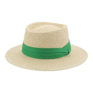 Sombrero de paja de playa para mujer Sombrero de sombra plana Niña Primavera Verano Sombreros de ala pequeña Mujer Gorra de protección solar Dama Gorras Mujer Sombrero para el sol Sombreros para el sol al por mayor