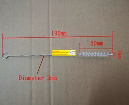 Stro borstel nylon katheter roestvrijstalen rietborstel past voor rietjes met een diameter met een diameter van 6 mm