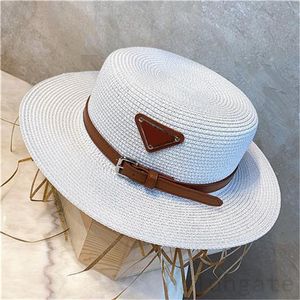 Chapeau de seau de paille pour homme casquette décontractée avec ceinture amovible exquis tissé doux vacances gorra élégant noir blanc marron mode simple PJ066 H4