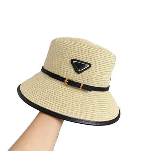 Stroontwerper hoed emmer hoed man strandhoeden zomer casual driehoekige cappello uomo zonlicht cap brief brim multolour lady GA0132 H4
