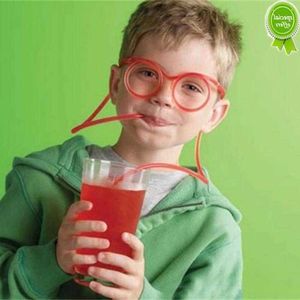 Gafas de paja Gafas divertidas de PVC Pajitas flexibles para beber Bar Suministros para fiestas infantiles Accesorios Juguete creativo -10-80 Beber