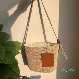 Handtas van stro Lente-zomer Designertas voor dames Lafite Grass Bucket Vegetable Basket Bag Handtas