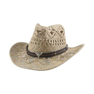 Chapeau de paille Cowboy chapeau d'été pour femmes cowboy chapeau luxe fait à la main extérieur