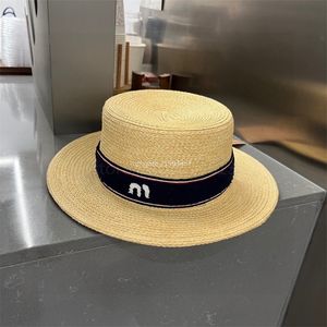 Sombrero de paja para mujer, diseño hecho a mano 513606, sombrero decorativo con forma de cubo, bordado con letras M, sombreros de moda para verano, playa al aire libre, uso de minutos