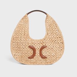 Sac hobo de paille sacs de plage de plage de créateur sacs à bandoulière hobos sous bras hobos de luxe Crescent sac fourre-tout Croissant sac à main