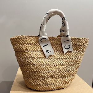 Sac fourre-tout en paille sacs à main sacs de plage Shopping fourre-tout de grande capacité femmes sac à main sac à main Lafite tricot épaule bandoulière panier sous les bras pochette Hobo