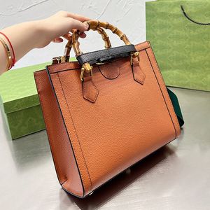 Diana Bamboe Draagtas Handtas Klassieke Vierkante Crossbody Schoudertassen Lederen Boodschappentas Hardware Brief Meerdere Kleuren Riem Hoge Kwaliteit Portemonnee