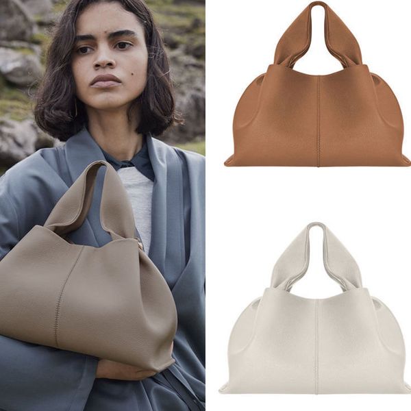 Sac à main en cuir véritable femmes sac fourre-tout sac de plage sac à main épaule nuage sac à main grande capacité paquet haute qualité peau de vache dame pochette