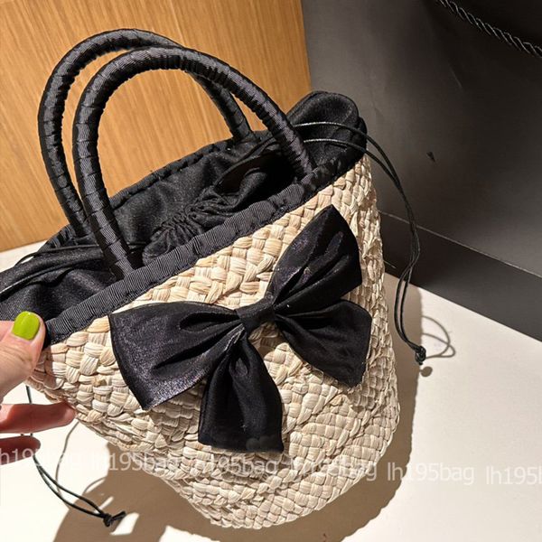 Paille Tissé Panier De Légumes Style Classique Bandoulière Fourre-Tout Messenger Sac Chaîne À Tricoter Sacs Baguette Plaine Cartable Femmes Sac À Main