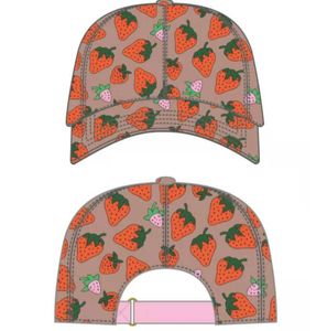 Strawberry Baseball Caps Casquette Man's Cotton Cactus Classic Letter G Summer Women Sun Hats Outdoor verstelbare Snapback Cap Girl's Cute Visor