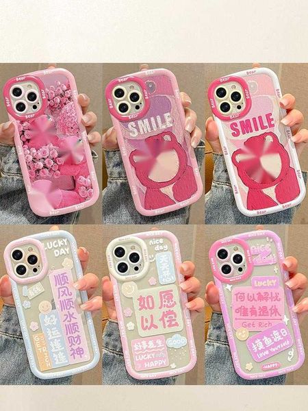 Strawberry Bear Premium 14,15 promax15 Apple 13promax Phone Case iPhone 12mini Tout compris Drop Proof 11 Nouveau silicone liquide 8p L231011