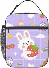 Boîte à lunch pourpre isolé pour les filles pour les filles réutilisables esthétique plus fraîche Tote Lunchbox pour le travail de voyage scolaire 27pc #