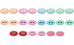 Aardbei Fruit Flower Siliconen Duim Grip Joystick Cap Cover voor Nintend Switch Lite Joycon Controller Thumpstick Case High Qua5932272