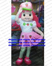 Strawberry Shortcake Mascot Costume Mascotte Lassock Girl Adult Cartoon Character Outfit Costume Conférence Présentation Artiste Programme No.1853