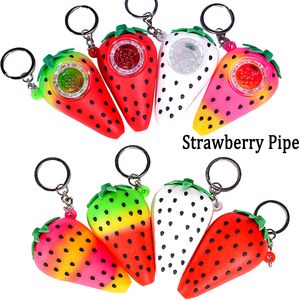 Strawberry Type Oil Burner Pipe Rooking Handpijpen Siliconen Glas Tabakslepel Oid DAB Rigs