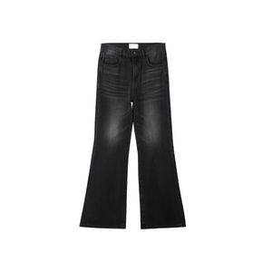 Street American Vintage Wash Vintage lâche jambe droite jean noir pour hommes