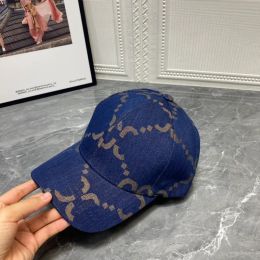 Street Baseball Cap Designer Casquette Womens Men Canvas Sport Caps Sombreros de verano Mens ajustable Letter Blue Bucket Hat Designers Outdoor Hat