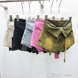 Straat Riem Denim Vrouwen 2024 Zomer Nieuwe Y2k Vintage Sexy Jeans Shorts Losse Hoge Taille Broek Outfits