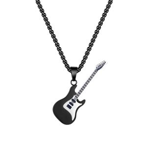 Straat Creatieve Mini Rock Gitaar Mode Designer Hanger Mode Roestvrij Stalen Ketting