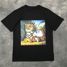Camiseta de moda callejera para hombre 2020, Polo con patrón de tigre, Jersey, camisetas de manga corta para hombres, mujeres, parejas, camiseta elegante de alta calidad