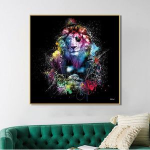 Street Graffiti Art Cool Cats and Dogs Canvas Paintings Abstract Animals Poster en prints Wall Art Pictures for Home Decoration