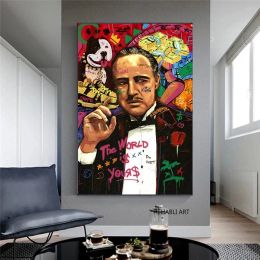 Street Graffiti Succes Makel geld canvas schilderen grappige ontworpen rijke geld muur posters afdrukken muur kunst foto's voor woonkamer huisdecor cuadros no frame