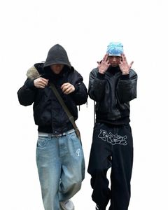 Street Retro Hip Hop Protect Print Jeans Trend Fi Zwarte Jeans met hoge taille Y2k Mannen Oversized Nieuwe Baggy Casual Wijde Pijpen Broek q85H #