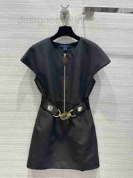 Streetstyle-jurken Ontwerper Milan Runway-jurk 2023 Nieuwe herfst Korte mouw O-hals Modemerk Hetzelfde LQ7I