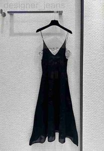 Street Style Dresses Designer Milan Runway Dress 2024 Nieuwe Spring Summer Spaghetti Strap Fashion Designer Brand Same 0413-9 Z1N5