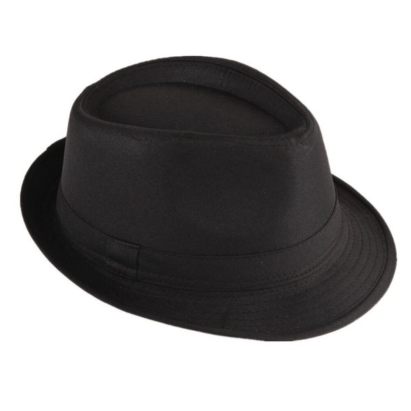 Style de rue Fedora trilby gangster chapeau de soleil avec ruban adhésif en tissu