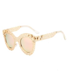 Street Style Hollow Out Lace Trendy Women Sun Glasses 2021 Flower zonnebril7134085