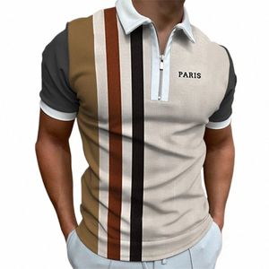 Straat T-shirt Zomer Heren 3D Bedrukt Poloshirt Kleding Hoogwaardige Heren Revers Rits Casual Korte Mouwen Shirt XS-8XL R9TM#