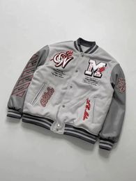 Streetwear Amerikaans hiphop alfabet geborduurd lederen jas Mens y2k Harajuku Gothic Racing Baseball Uniform kleding 240420