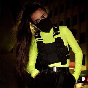 Streetwear Bag unisex zwarte functionele borst rig s militair verstelbaar vest hiphop vrouw mode taille packs hw714 211026 286e
