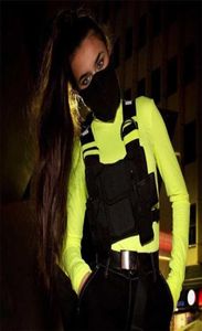 Streetwear Bag unisex zwarte functionele borst rig s militair verstelbaar vest hiphop vrouw mode taille packs hw714 2110266129906