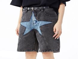 Streetwear Denim Shorts Gyaru Fashion Japonais Y2K HARAJUKU Men Patchwork surdimensionné jeans Hip Hop Shorts Summer Casual Loose Short8310640