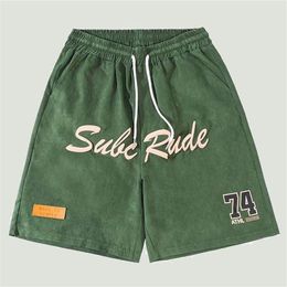 Streetwear hip hop carga esportes shorts homens harajuku carta impressa verão solto cintura elástica casual cinco pontos calças masculino 2207222640